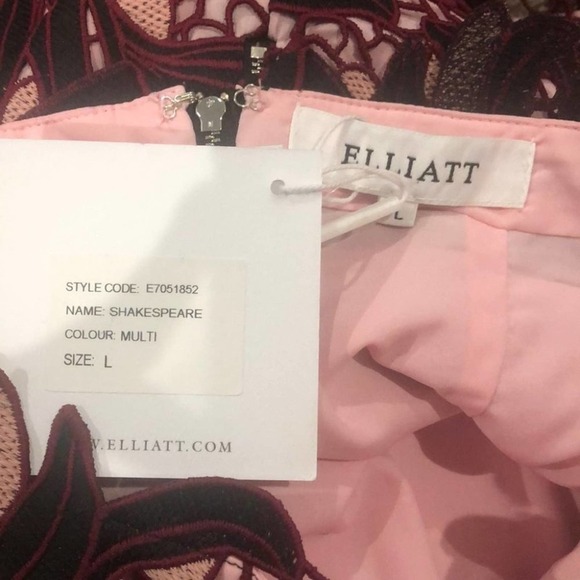 ELLIATT Shakespeare Pink Asymmetrical Hem Mini Skirt Revolve Sz Large NEW - Picture 9 of 9